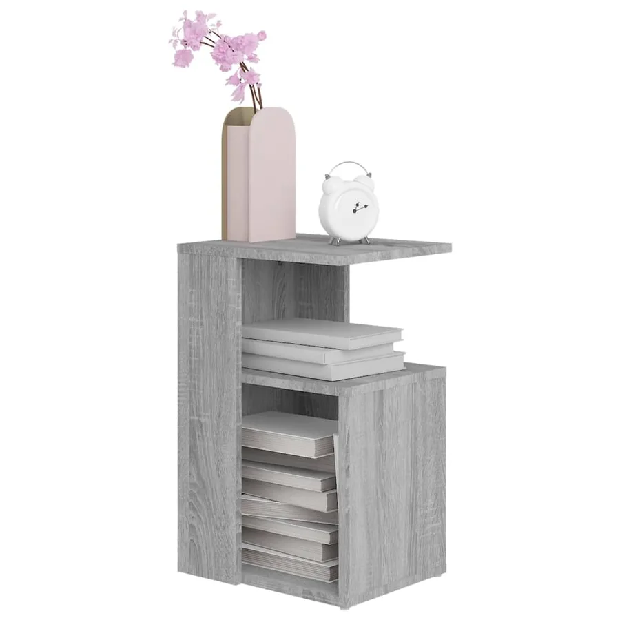 Table d'appoint Sonoma gris 36x30x56 cm Bois d'ingénierie - 5