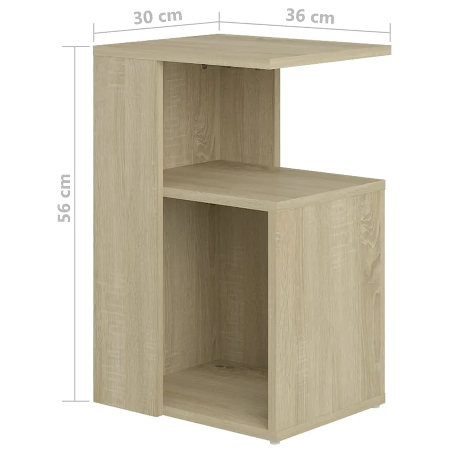 Table d'appoint Chêne sonoma 36x30x56 cm Bois d’ingénierie - 6
