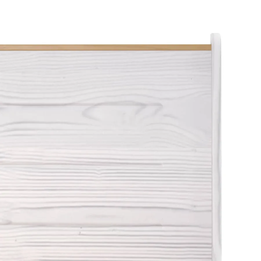Banc d'angle REINE 151 cm marron miel et blanc bois pin solide - 4