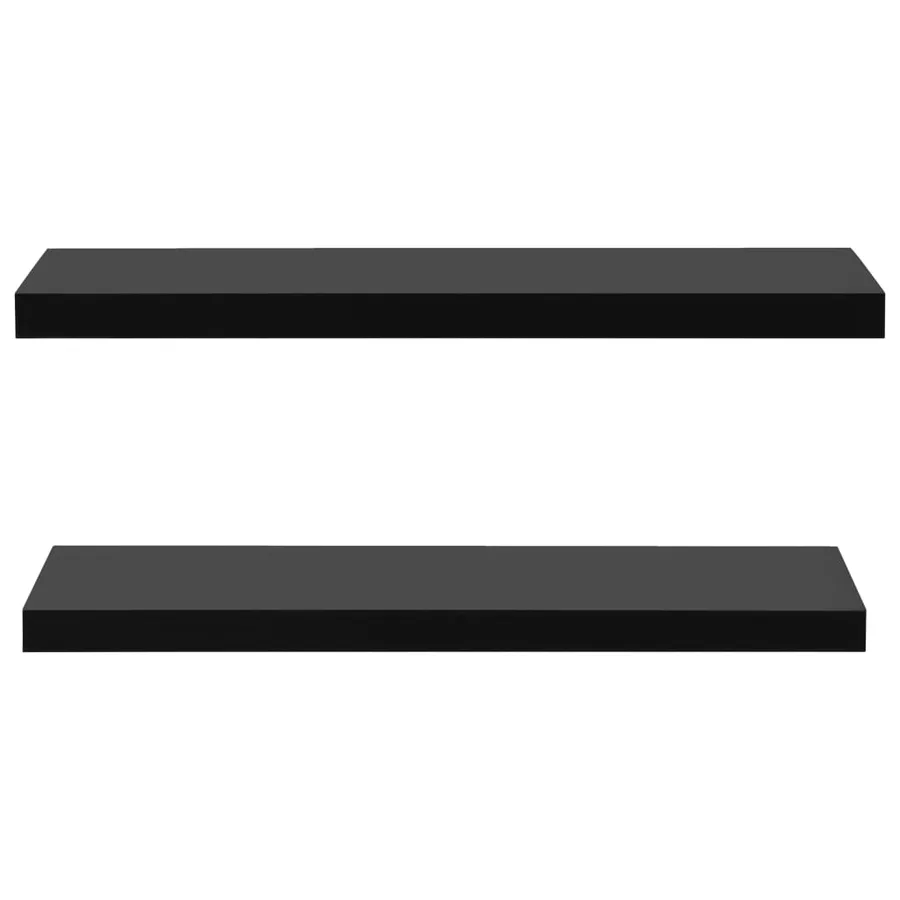 Étagères murales flottantes 2 pcs Noir 100x20x3,8 cm - 3