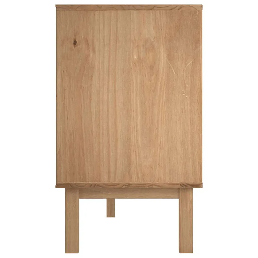 Buffet OTTA Marron et blanc 113,5x43x73 cm Bois massif pin - 5