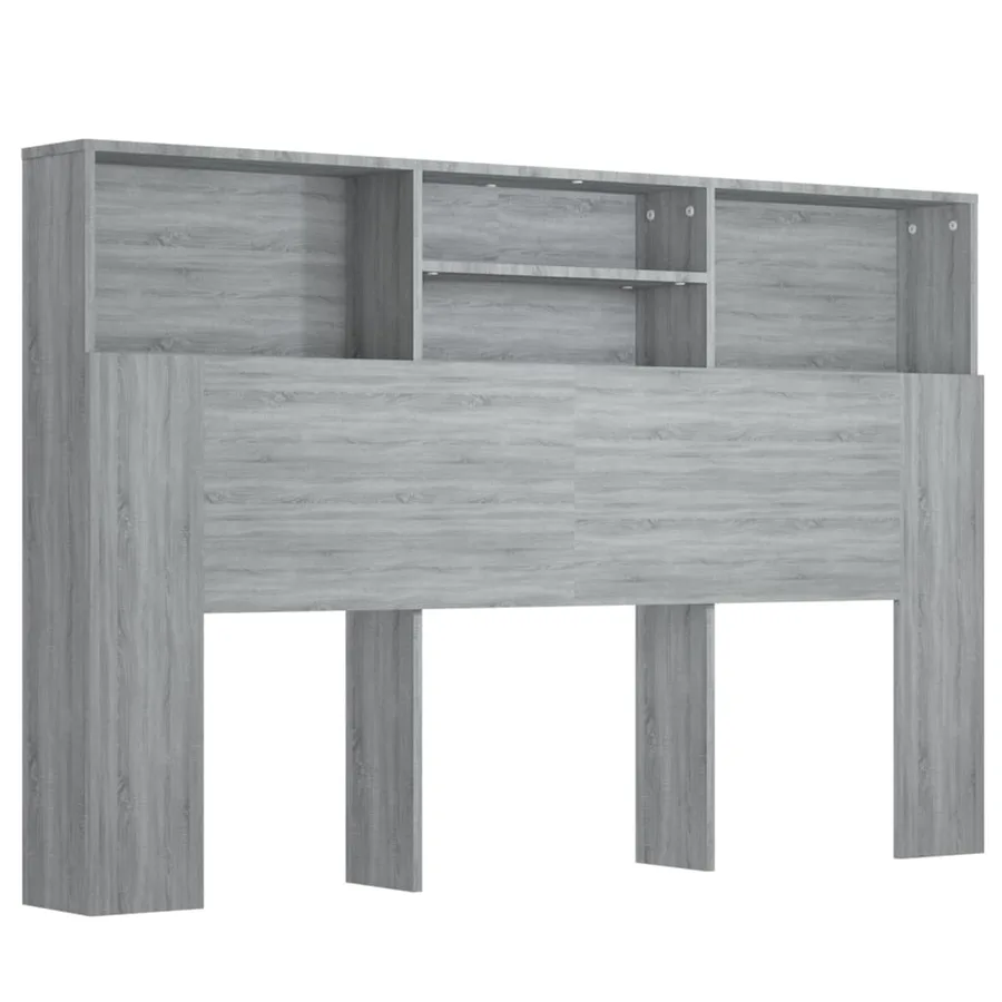 Armoire de tête de lit Sonoma gris 160x19x103,5 cm - 2