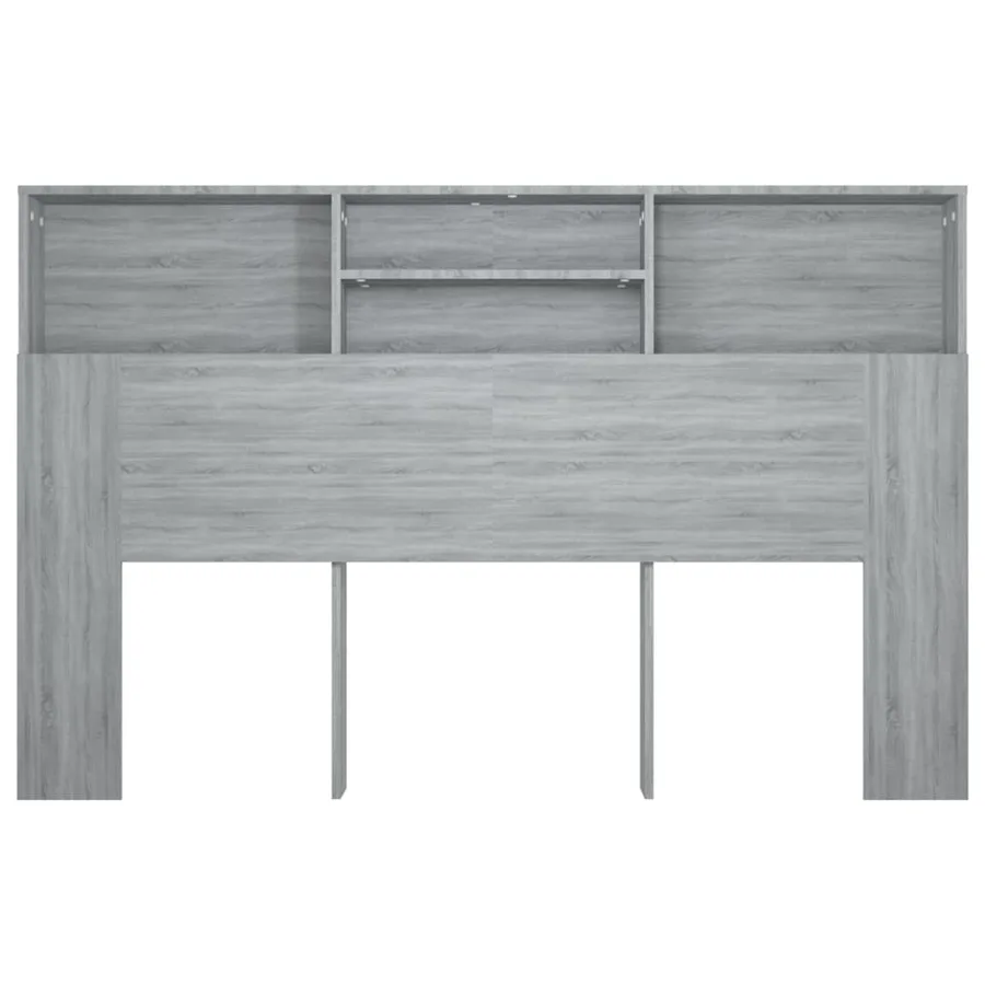 Armoire de tête de lit Sonoma gris 160x19x103,5 cm - 5