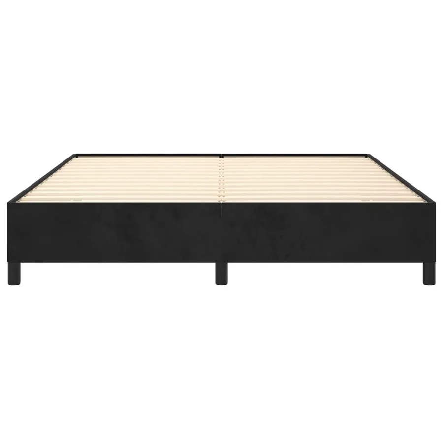 Cadre de lit sans matelas noir 160x200 cm velours - 5