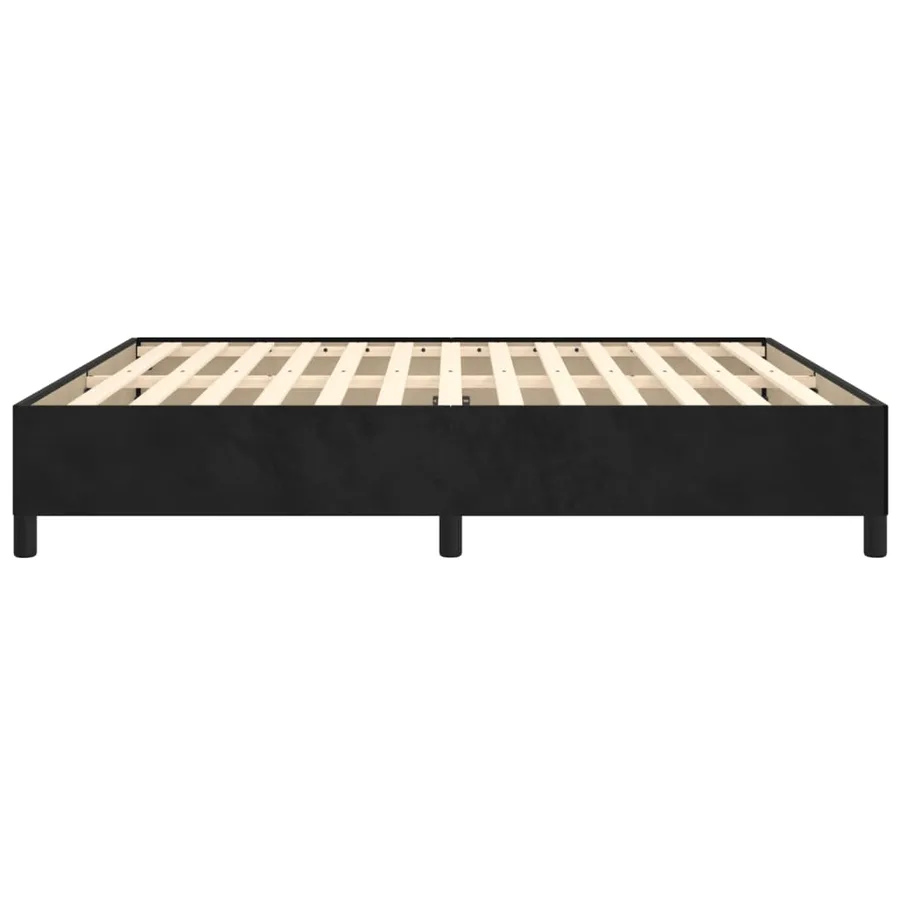 Cadre de lit sans matelas noir 160x200 cm velours - 6