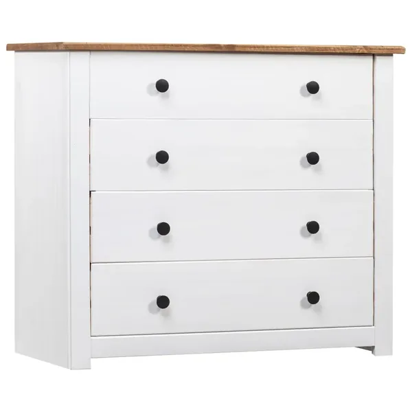 Armoire latérale Blanc 80x40x73 cm Pin Assortiment Panama