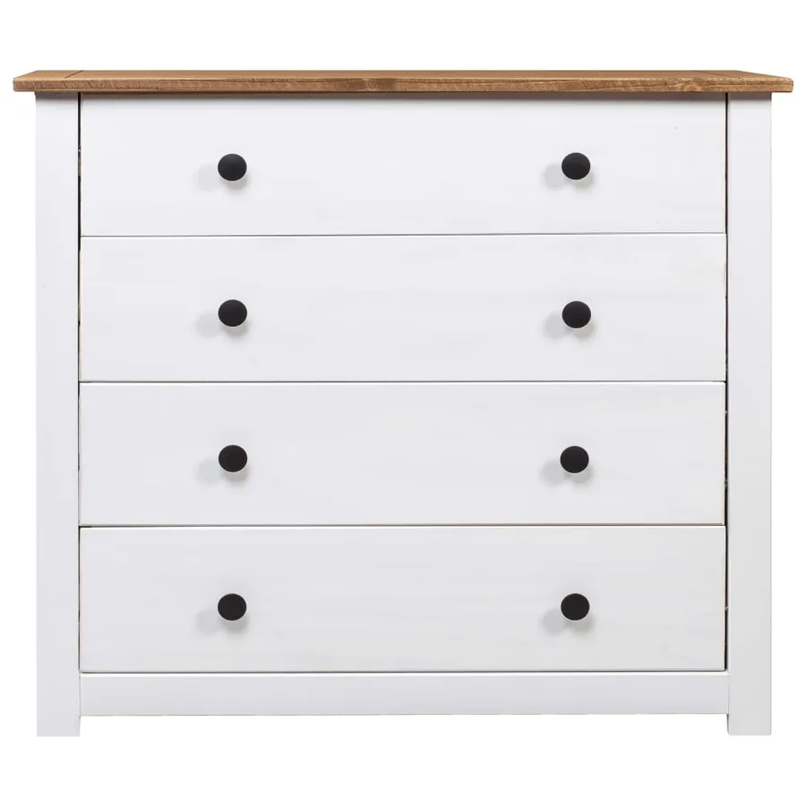 Armoire latérale Blanc 80x40x73 cm Pin Assortiment Panama - 2