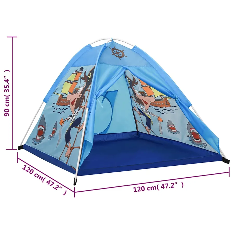 Tente de jeu pour enfants Bleu 120x120x90 cm - 8