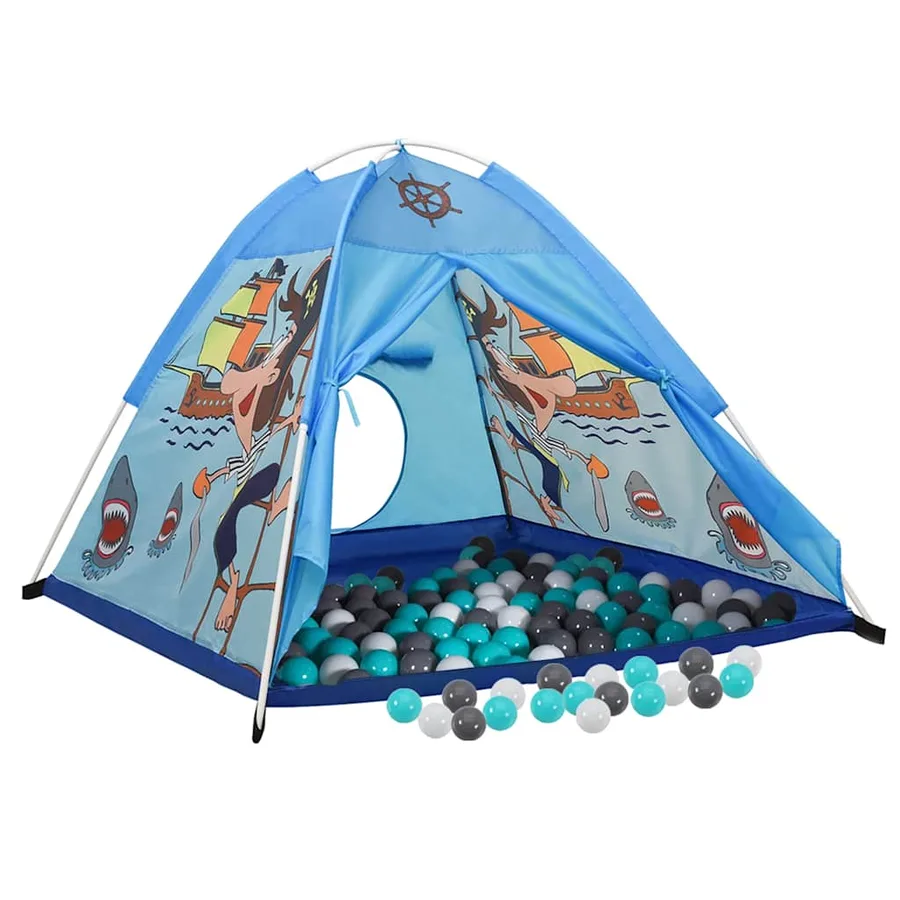 Tente de jeu pour enfants avec 250 balles Bleu 120x120x90 cm - 2