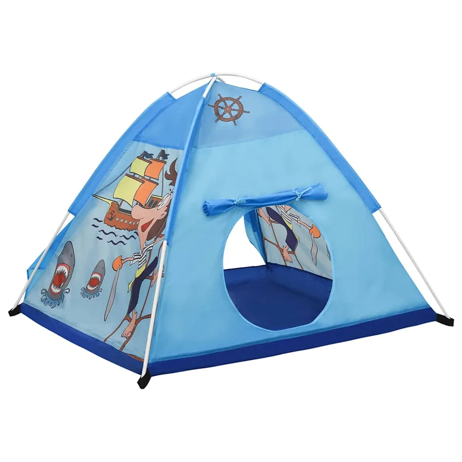 Tente de jeu pour enfants avec 250 balles Bleu 120x120x90 cm - 5