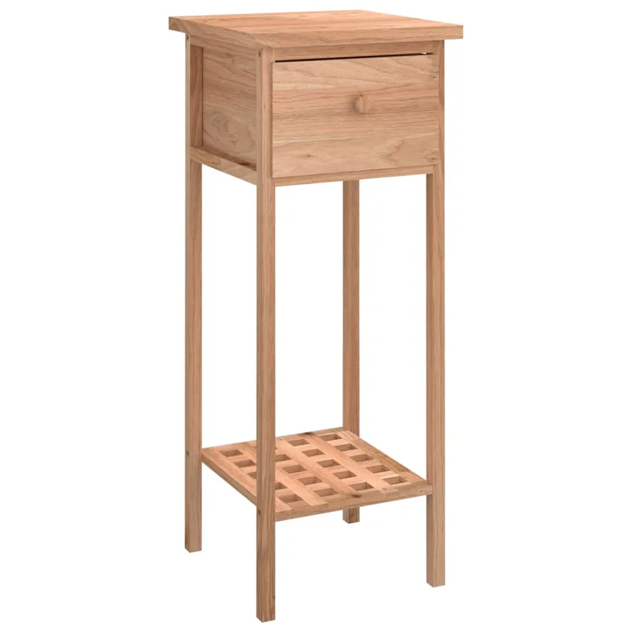 Table d'appoint avec tiroir 25x25x60 cm Bois massif de noyer - 2
