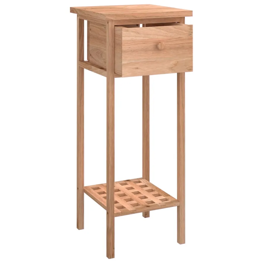 Table d'appoint avec tiroir 25x25x60 cm Bois massif de noyer - 4