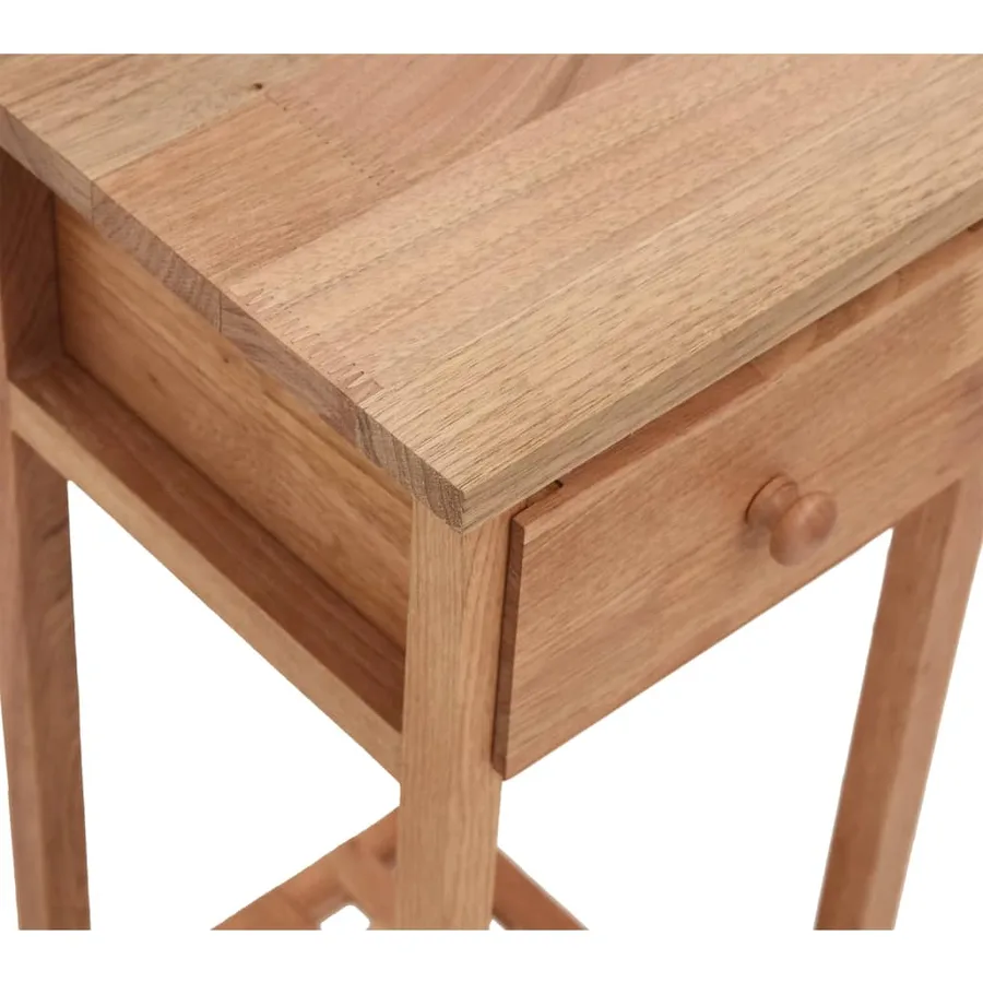 Table d'appoint avec tiroir 25x25x60 cm Bois massif de noyer - 7