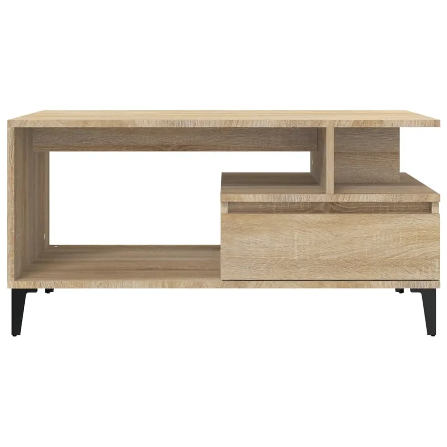 Table basse Chêne sonoma 90x49x45 cm Bois d'ingénierie - 5