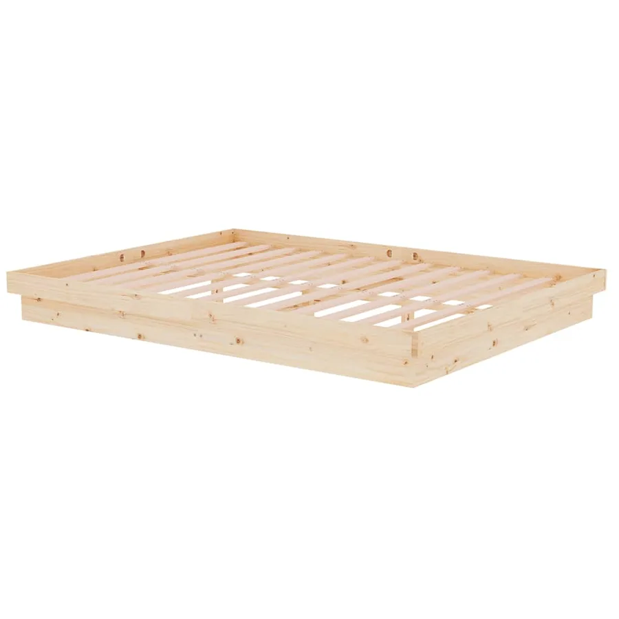 Cadre de lit sans matelas bois massif - 4