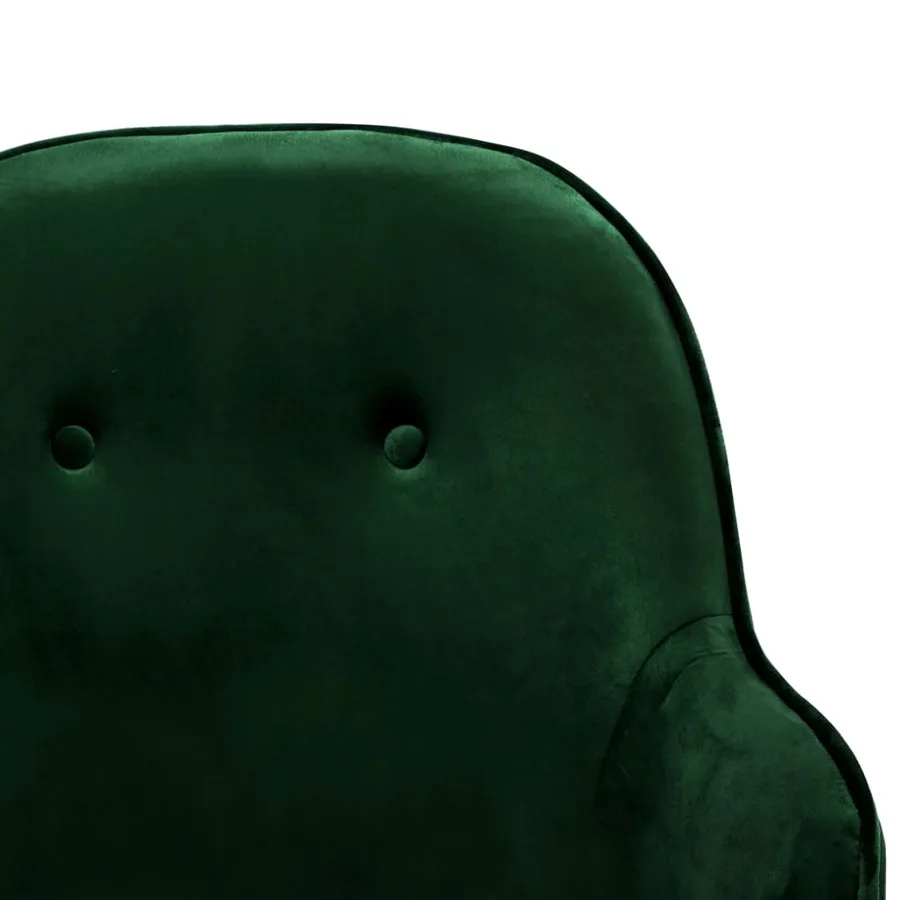 Chaise à bascule Vert foncé Velours - 6