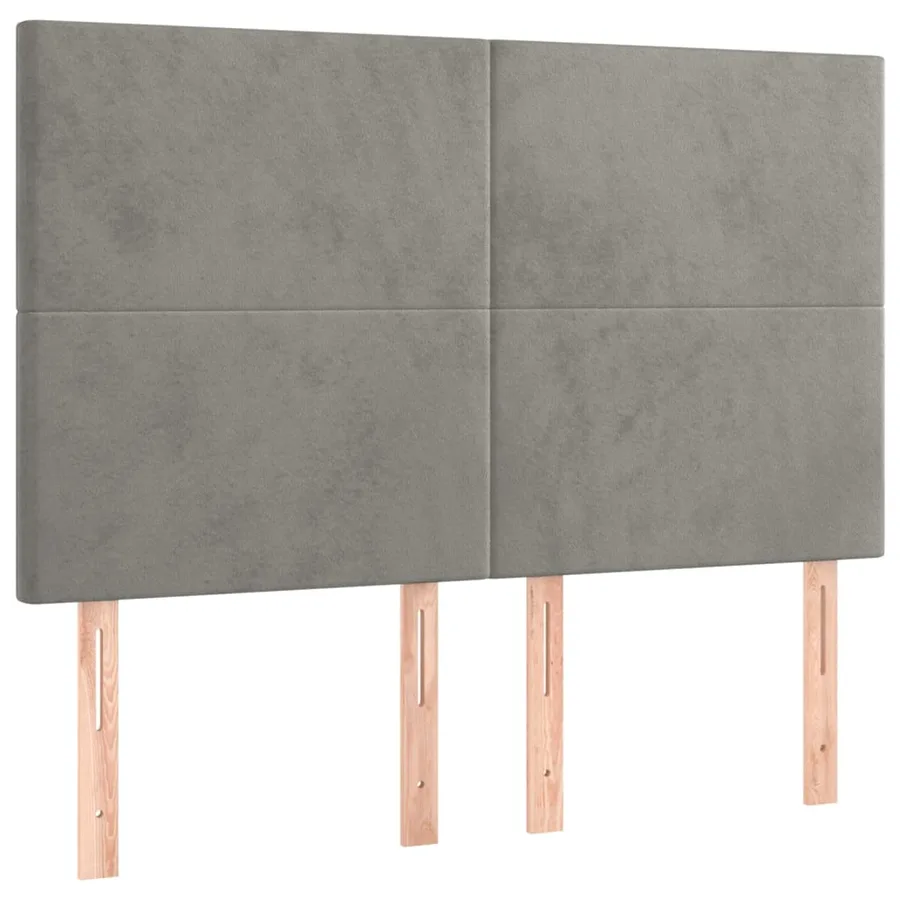 Sommier à lattes de lit avec matelas LED Gris clair 140x190 cm - 7