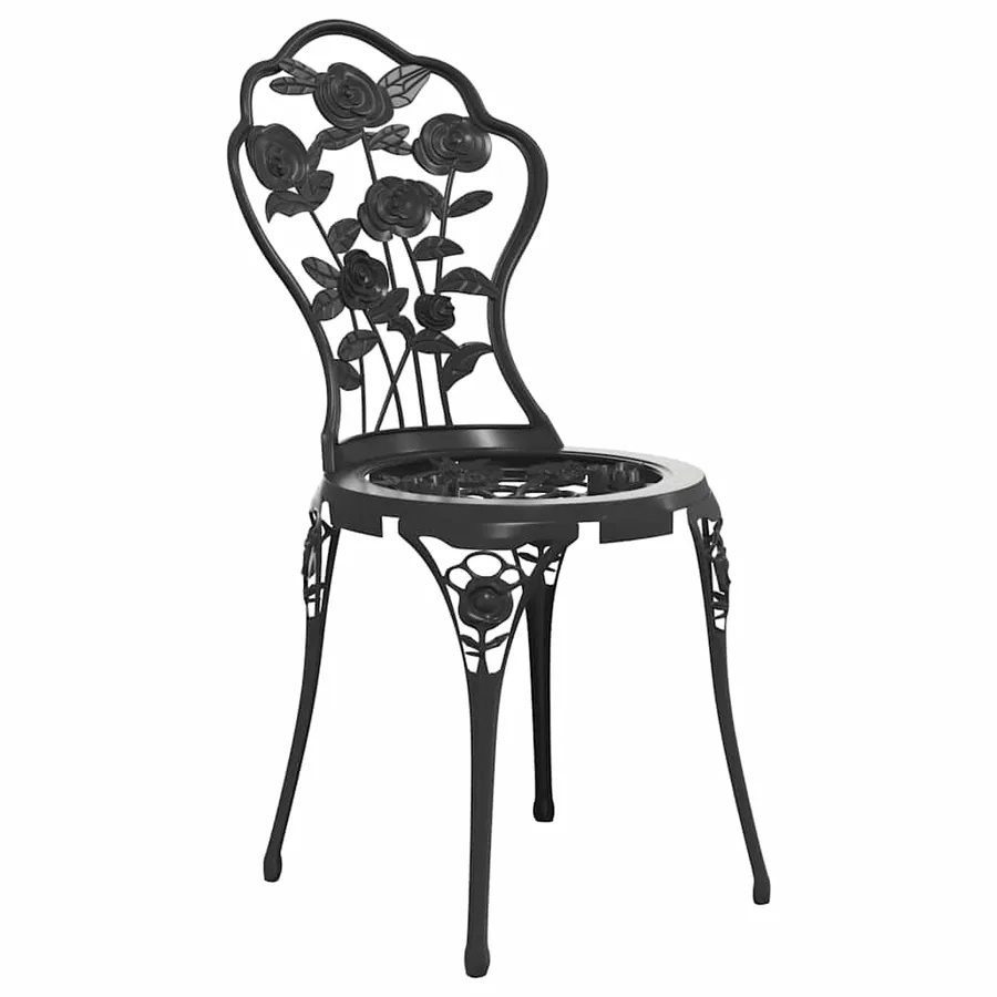 Ensemble de bistro 3 pcs Aluminium coulé Noir - 5