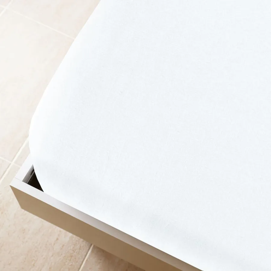 Drap-housse Jersey Blanc 180x200 cm Coton - 2