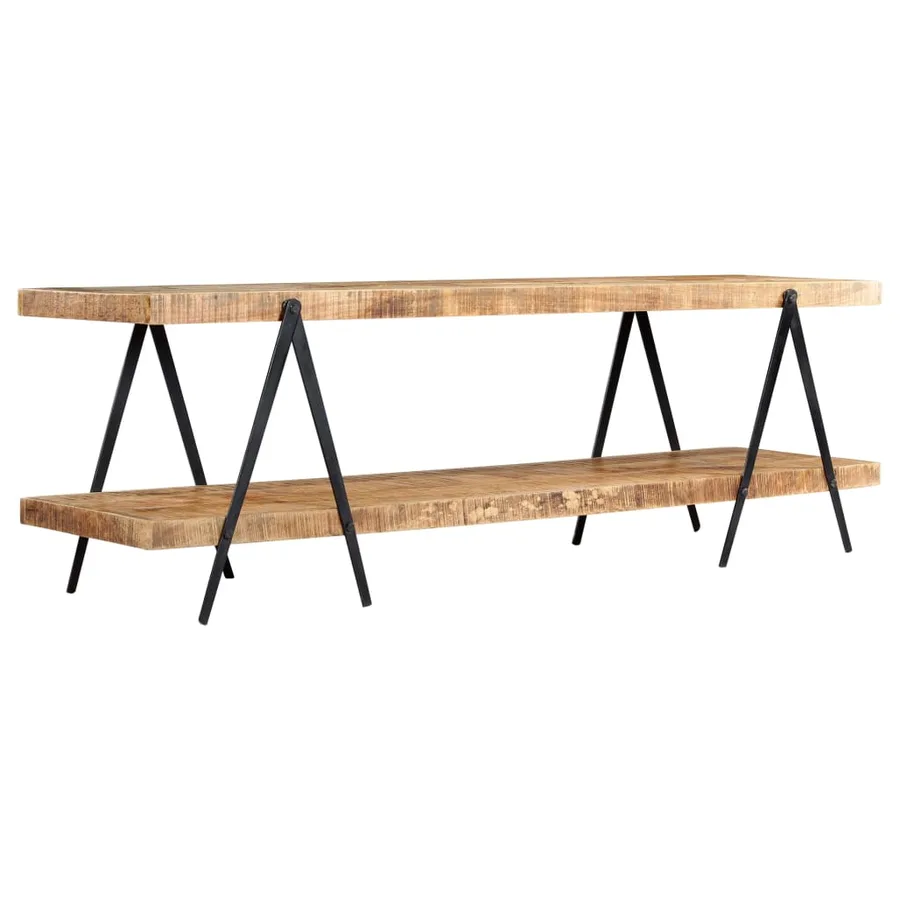 Meuble TV 160x40x50 cm Bois solide de manguier - 10