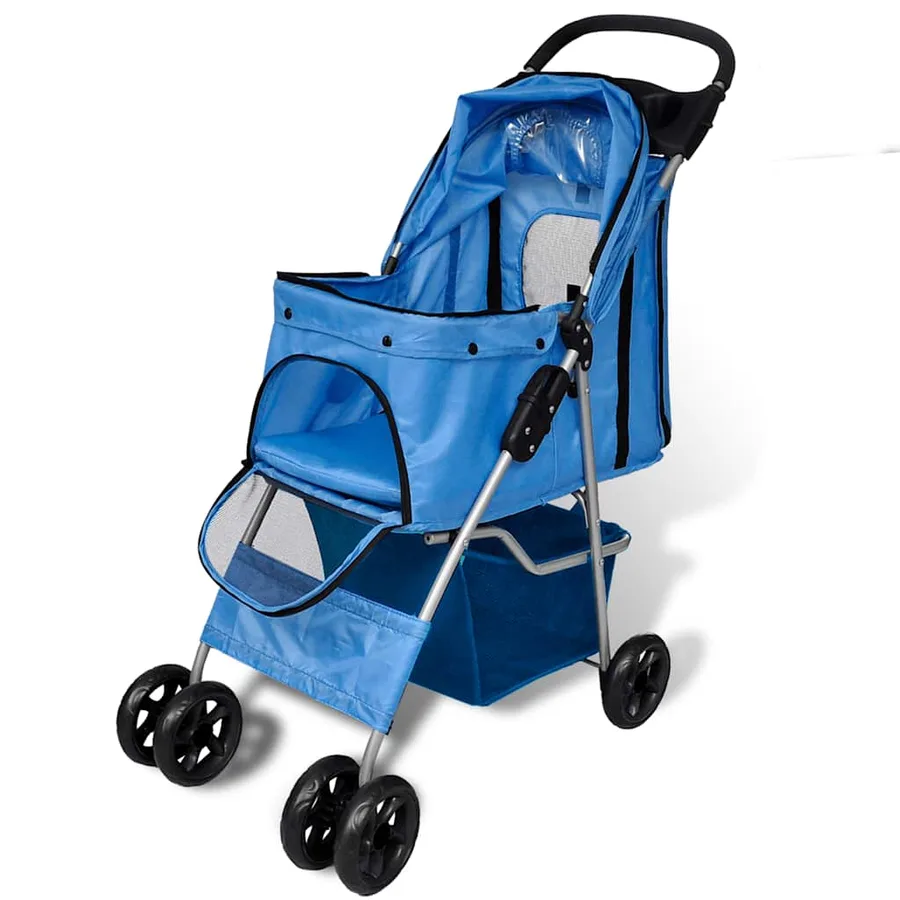 Poussette pour chiens Bleu - 2
