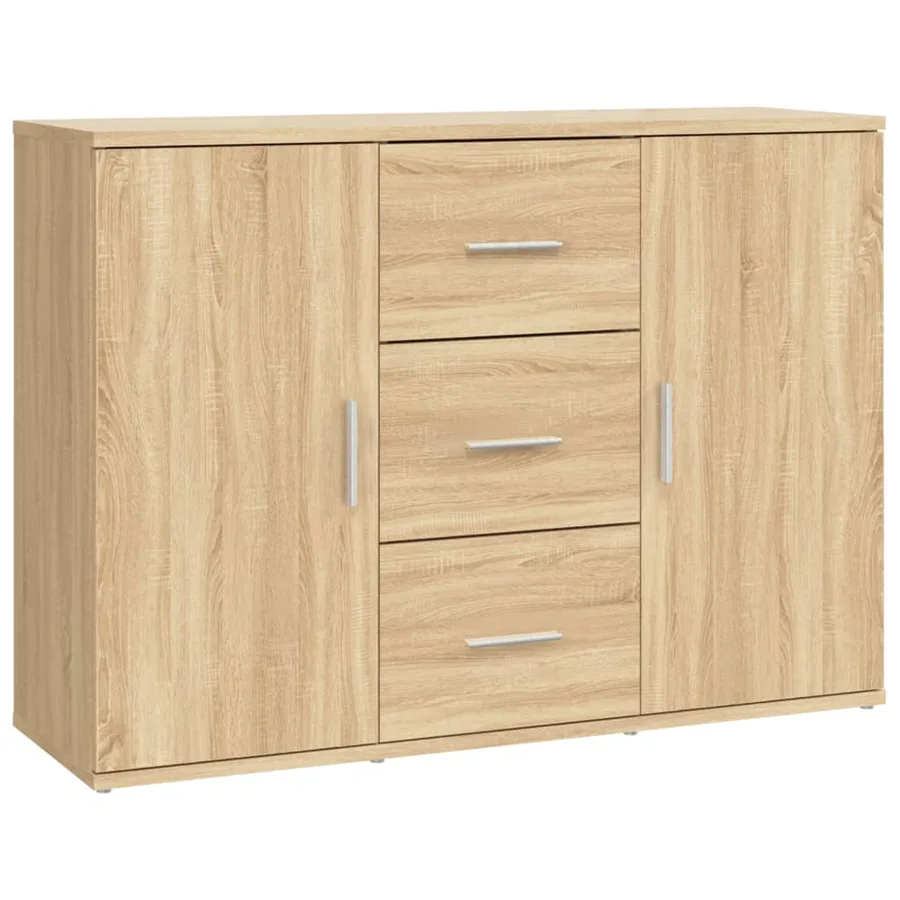 Buffet chêne sonoma 91x29,5x65 cm bois d'ingénierie - 2