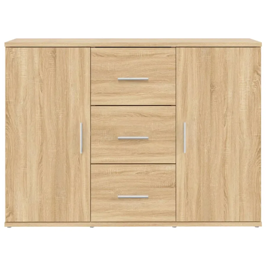 Buffet chêne sonoma 91x29,5x65 cm bois d'ingénierie - 6