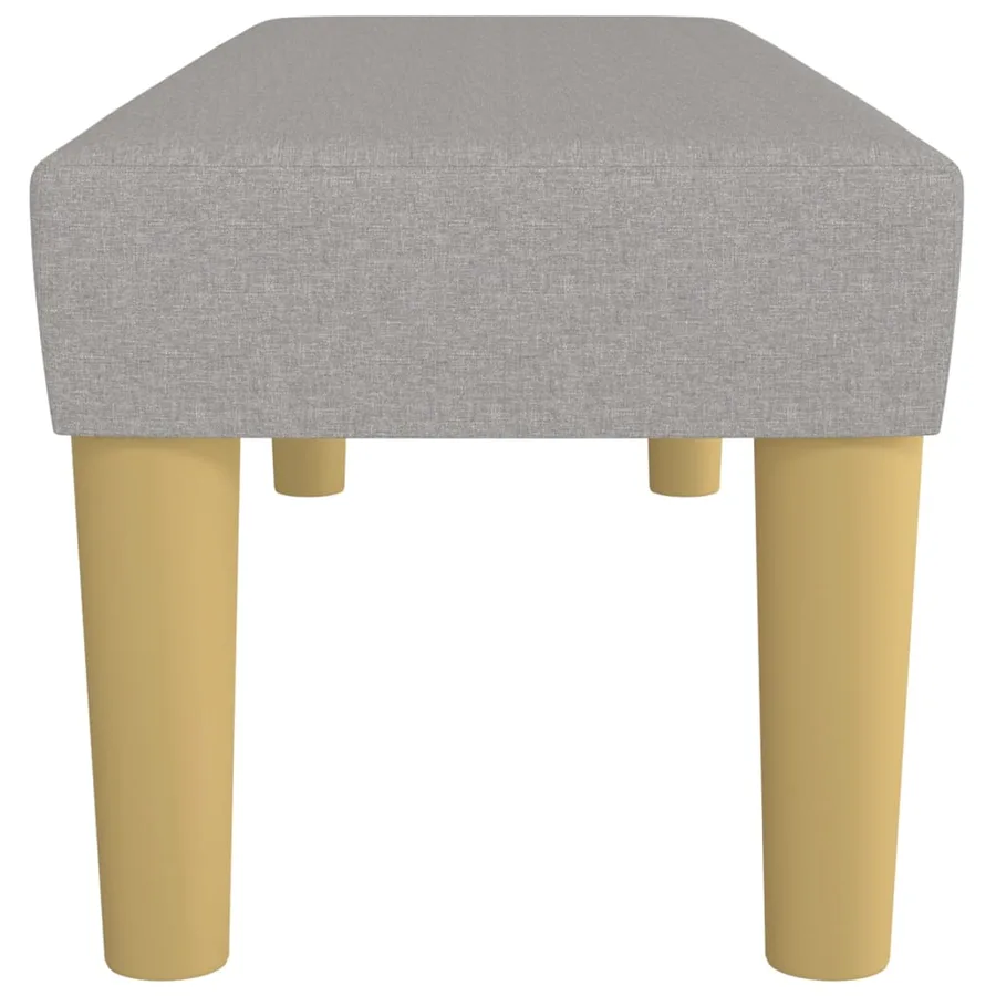 Banc Gris clair 100x30x30 cm Tissu - 4
