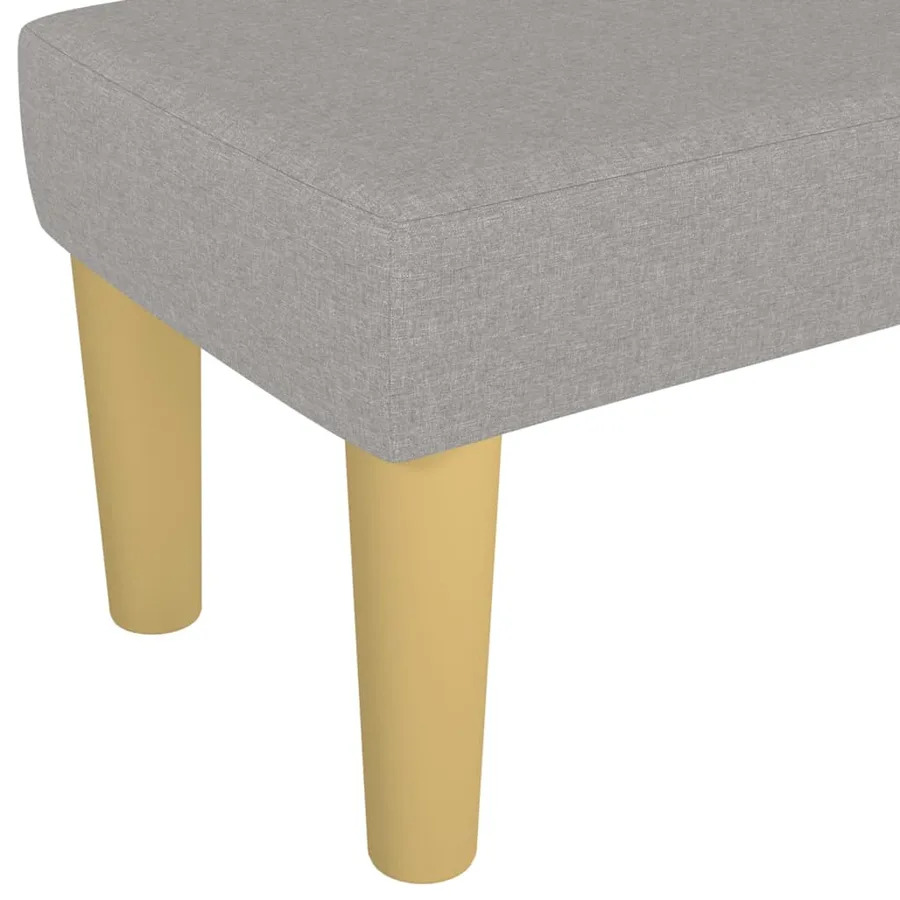 Banc Gris clair 100x30x30 cm Tissu - 5