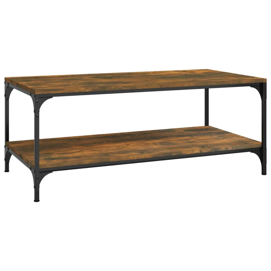 Table basse Chêne fumé 100x50x40 cm Bois d'ingénierie - 2