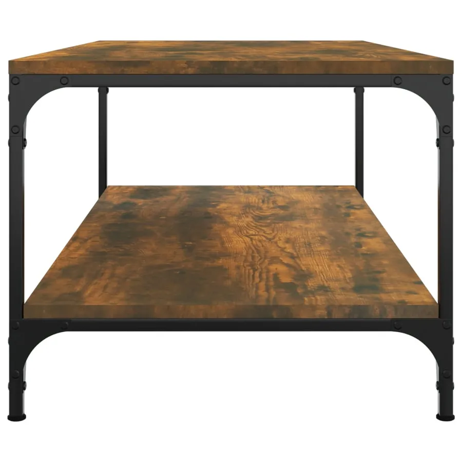 Table basse Chêne fumé 100x50x40 cm Bois d'ingénierie - 5
