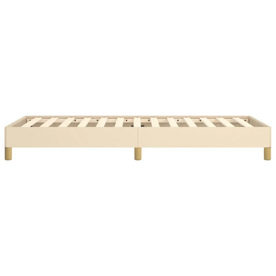 Cadre de lit sans matelas crème 90x190 cm tissu - 6