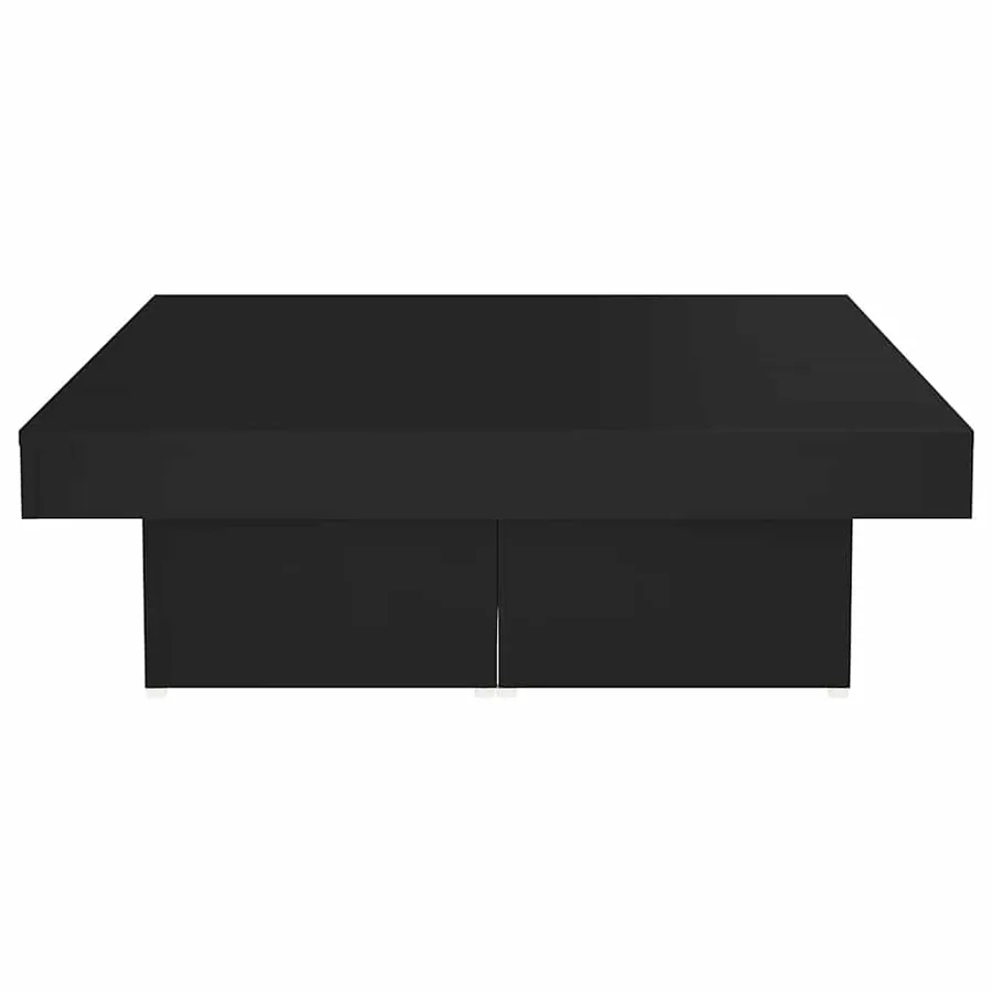 Table basse noir 90x90x28 cm bois d'ingénierie - 5