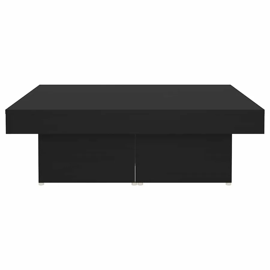 Table basse noir 90x90x28 cm bois d'ingénierie - 6