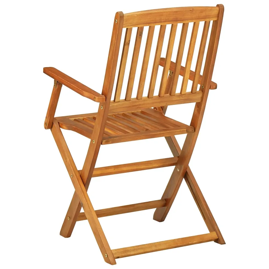Ensemble à manger de jardin 9 pcs bois massif d'acacia - 5