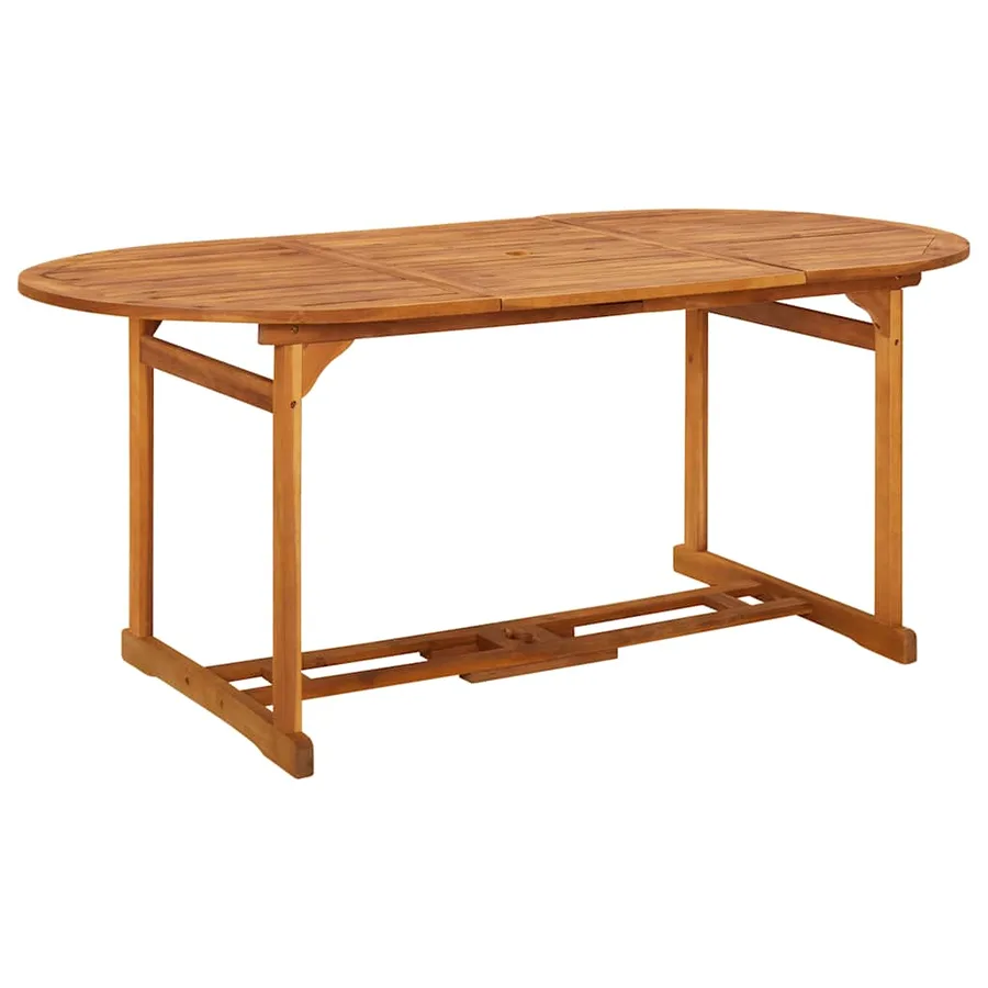 Ensemble à manger de jardin 9 pcs bois massif d'acacia - 6