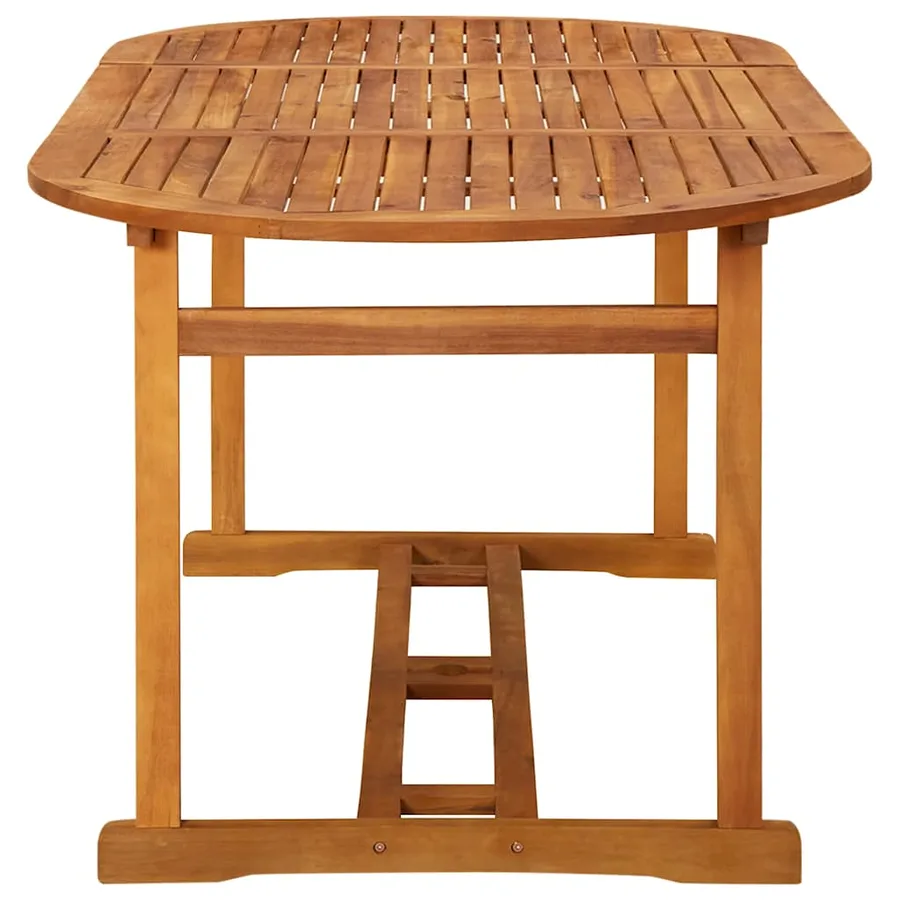 Ensemble à manger de jardin 9 pcs bois massif d'acacia - 8