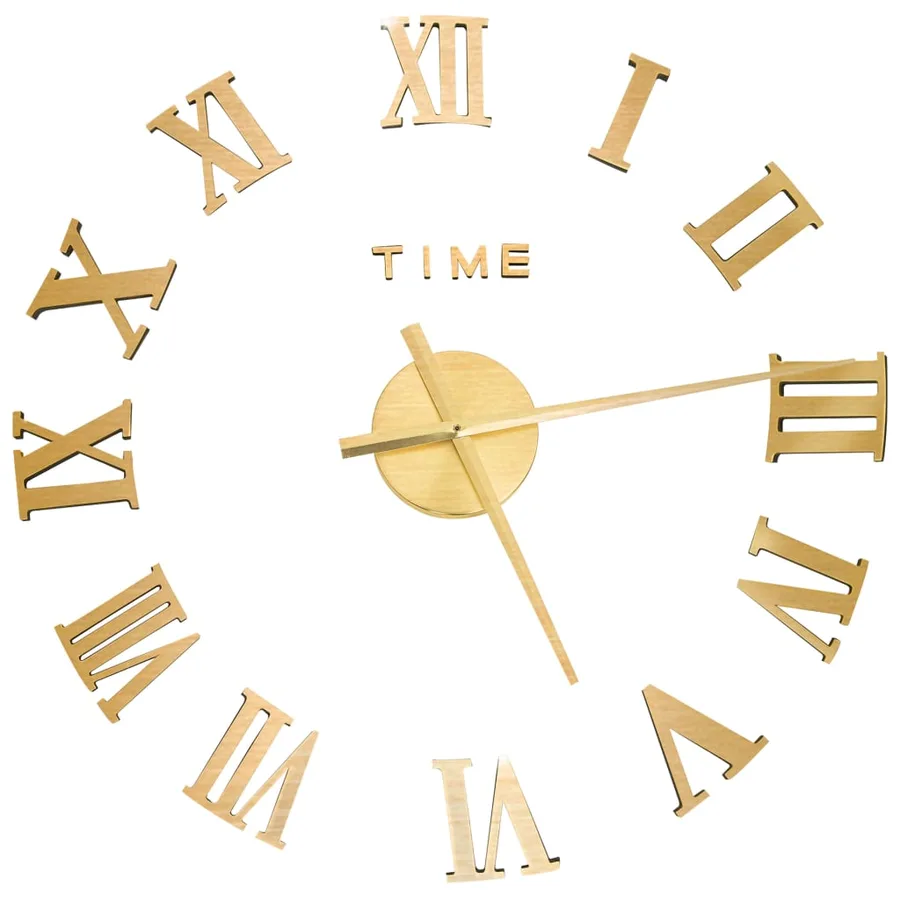 Horloge murale 3D Design moderne Doré 100 cm XXL - 2