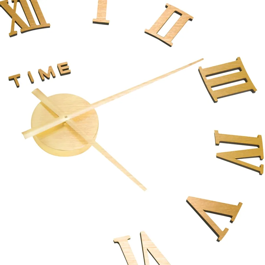 Horloge murale 3D Design moderne Doré 100 cm XXL - 4