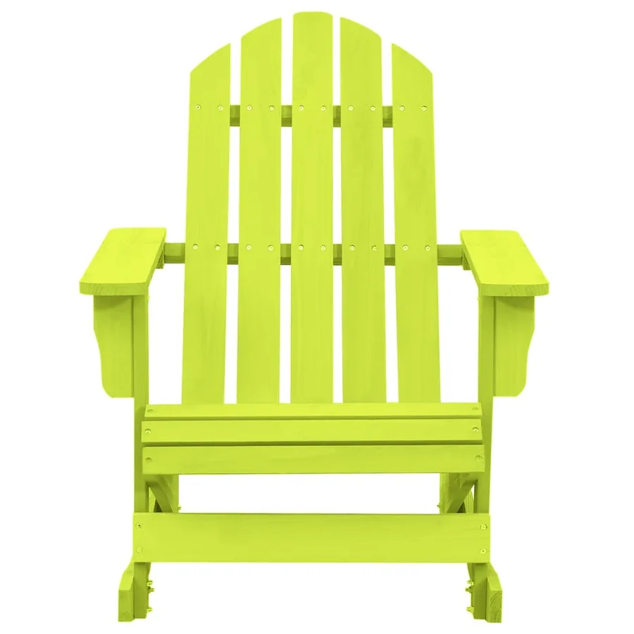 Chaise à bascule de jardin Adirondack bois de sapin massif vert - 2