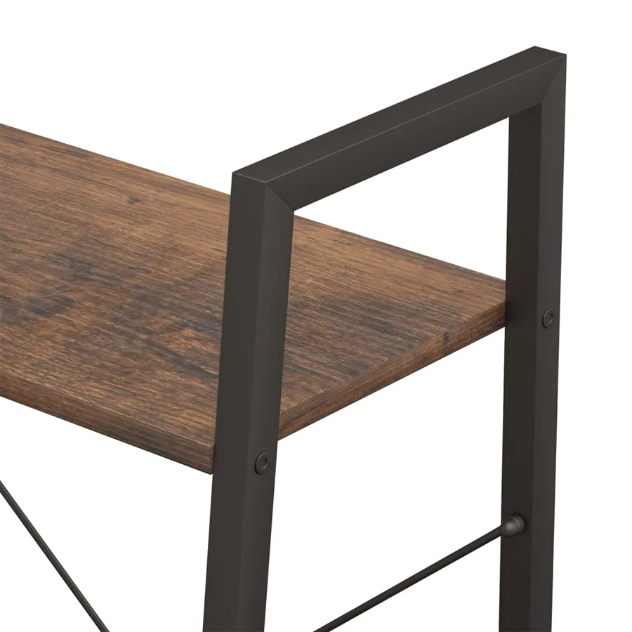 Étagère sur pied 3 niveaux Marron foncé et noir 56x35x108 cm - 7
