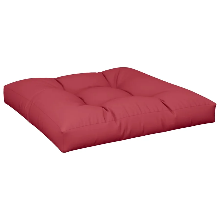 Coussins de palette lot de 2 rouge bordeaux tissu - 4