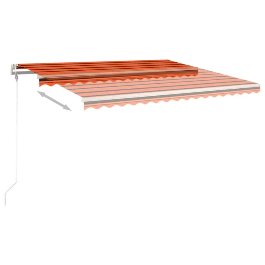Auvent rétractable automatique 450x300 cm Orange et marron - 4