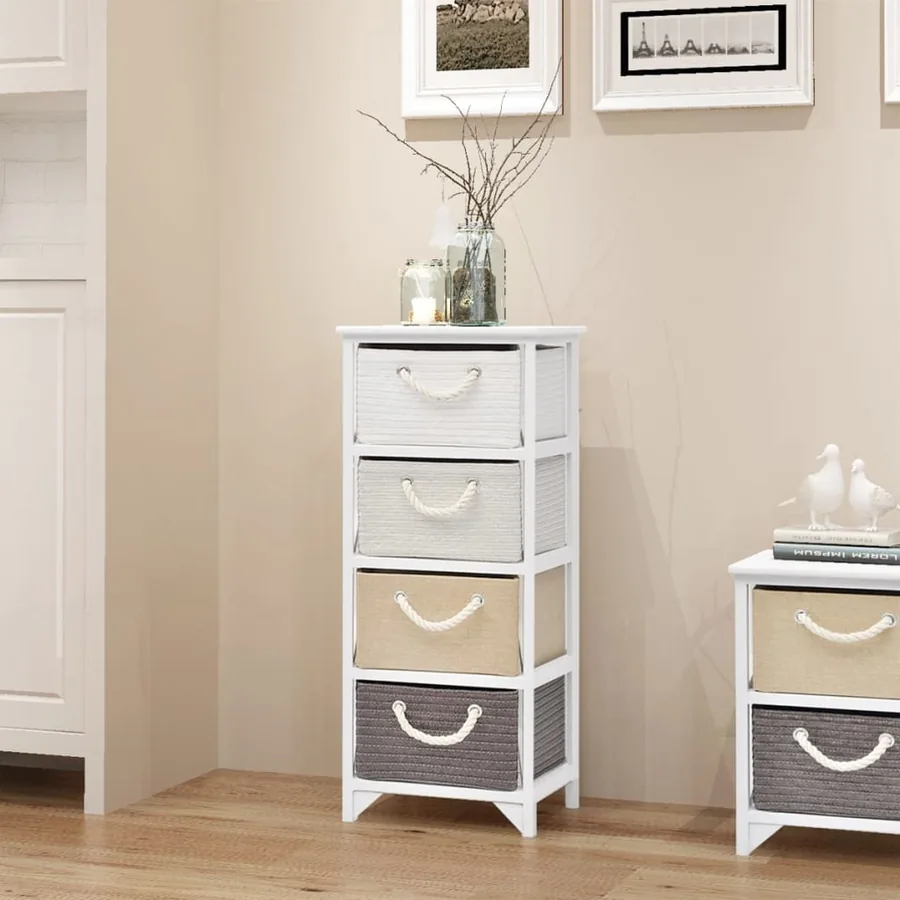 Armoire de rangement 4 tiroirs Bois