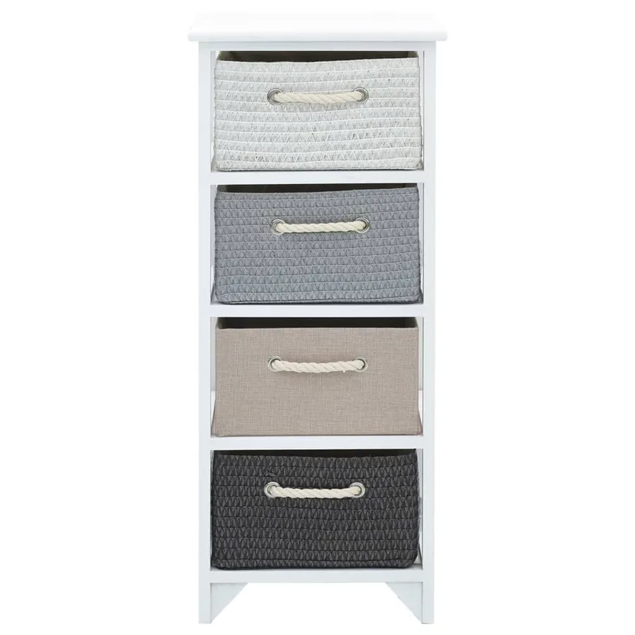 Armoire de rangement 4 tiroirs Bois - 3