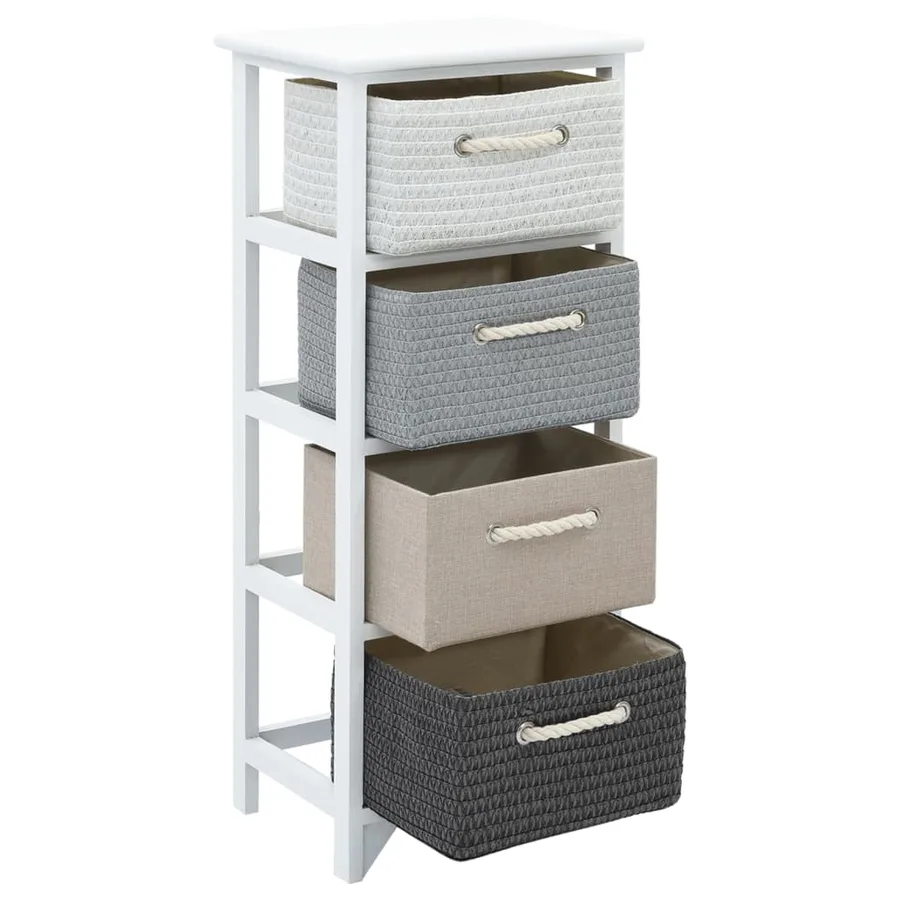 Armoire de rangement 4 tiroirs Bois - 4