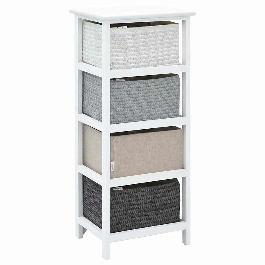 Armoire de rangement 4 tiroirs Bois - 6