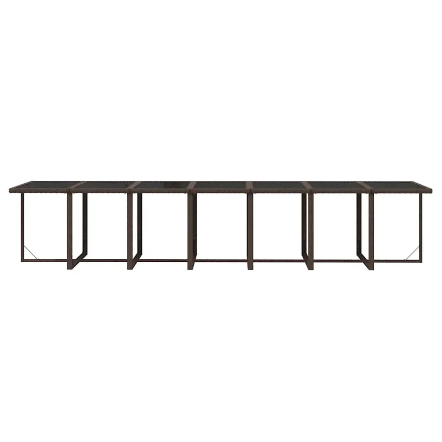 Ensemble à manger de jardin coussins 19 pcs Résine tressée - 8