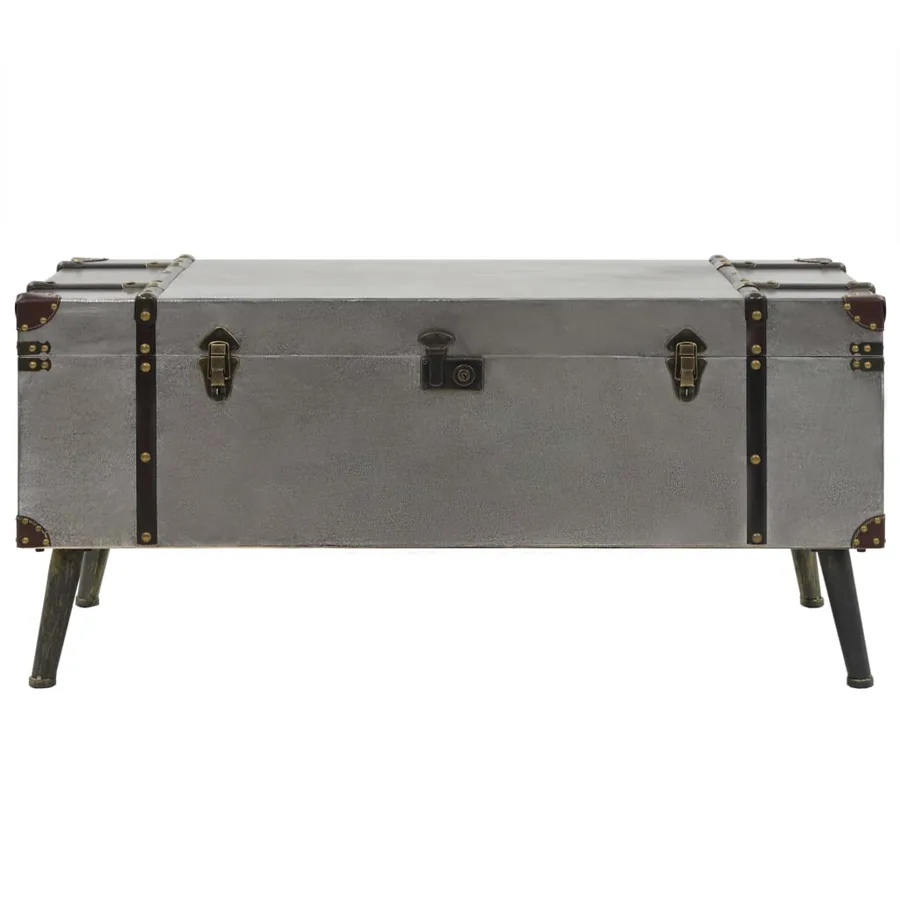 Table basse MDF et aluminium 102x51x47,5 cm - 2