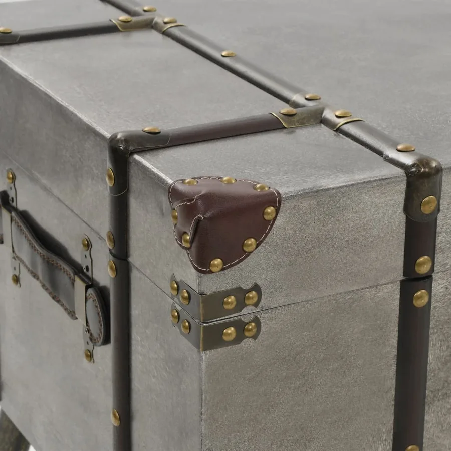 Table basse MDF et aluminium 102x51x47,5 cm - 4